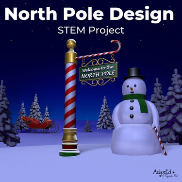 North Pole Design STEM Project (Printable PDF) Adapted Book - AdaptEd4SpecialEd